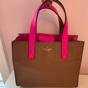 Kaye Spade Brown & Pink Tote